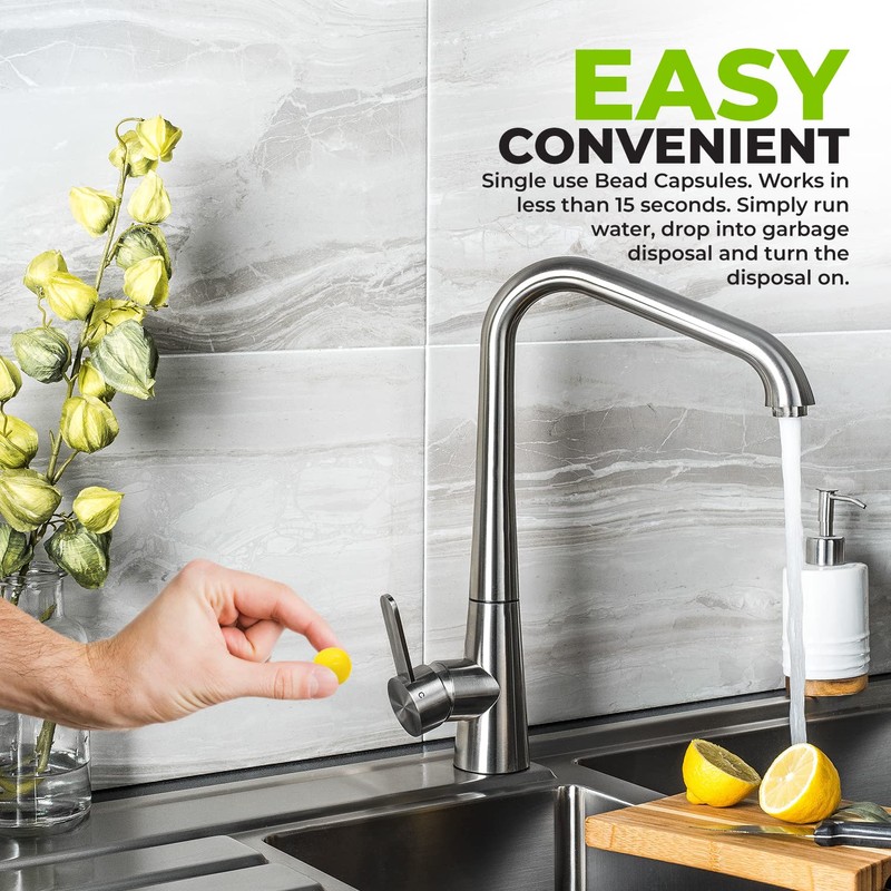 60-Count Sink Garbage Disposal and Drain Cleaner Pods, Freshener &