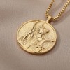 PELEIFA Greek Mythology Artemis Athena Hecate 18K Gold Plated Necklace,Gold