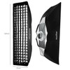 Godox Softbox Bowens Mount 2PCS 30x120cm /12"x47", Strip Honeycomb Grid
