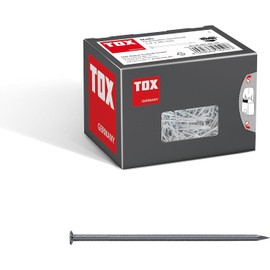 TOX 063100100 Wire Nails M 1.2 x 20 mm with Countersunk Head for Easy Wood Connections and Flat Surfaces, Universal Use Indoor and Outdoor Use, Blank Steel, 400 g in Box