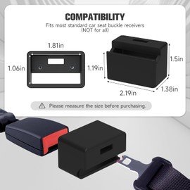 Morlike Silicone Seatbelt Secure Buckle Safety Cover Lock | Keep Children Safe in Car Seat and Prevent Kids from Accidentally Unbuckling | Buckle Guard Fits Almost Vehicles(Black, 1 Pack)