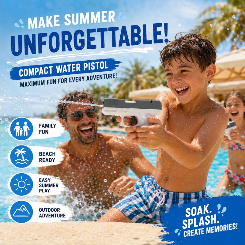 Kids Water Gun Toy for Outdoor Play – Lightweight Manual