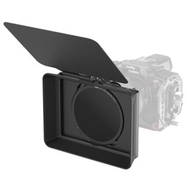SmallRig Matte Box with Adjustable Clamp from 67mm - 82mm, with Lens Hood, Top Flag, CPL 1 & 2 Filters, for DSLR Mirrorless Cameras - 4411