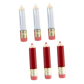 BIUDECO 6pcs Empty Lip Gloss Bottles Pencil Shaped Lip Balm Containers Refillable Cosmetic Tubes for DIY Lipstick Travel Friendly Transparent