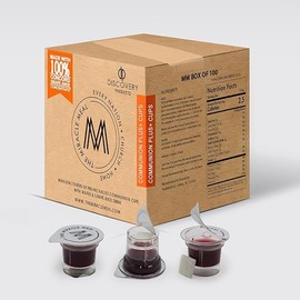 Discovery Products Communion Plus + Cups will simplify your communion experience: 100% Concord Grape Juice & Wafer - Box of 100 - Premium Quality - Made in the USA