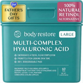 Body Restore Niacinamide Cooling Jelly Toner Pads – Fathers Day Gift for Dad, Korean Skin Care, Face Wipe with Hyaluronic Acid, Birthday Gifts for Women and Men – Cooling Jelly