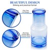 Bedside carafe and glass set, Ombre blue glass bedside carafe
