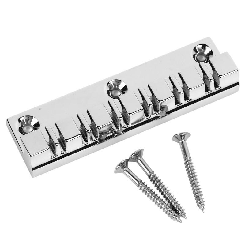 12 String Saddle Tailpiece Metal Chrome Color Saddle Bridge Top