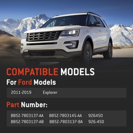 HYR A-Pillar Windshield Trim Molding Set Fit for Ford Explorer 2011-2019, Driver Front Left Side, Outer & Inner, 926-450 BB5Z7803137AA BB5Z7803137BA BB5Z-7803145AA