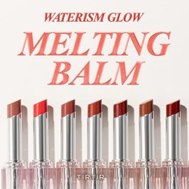 TIRTIR Waterism Glow Melting Balm 3.3 g – Bálsamo Labial Hidratante (Lip Balm) con Brillo – Color 01 Mauve Rose – Labial tipo Bálsamo para Labios Rese