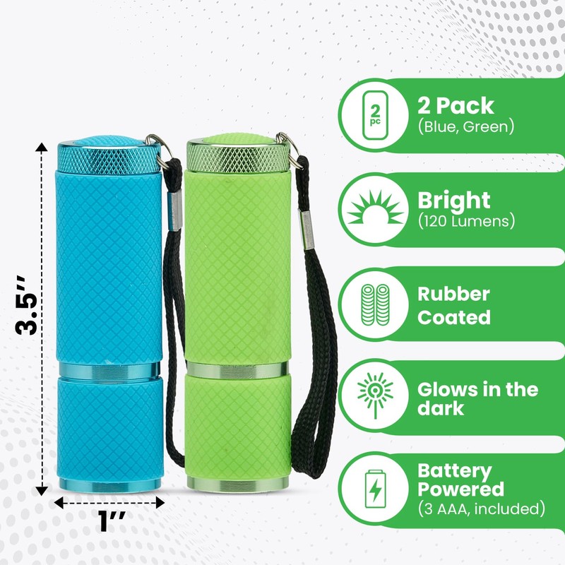 LitezAll Glow in The Dark Flashlight - Cute, Fun, Mini