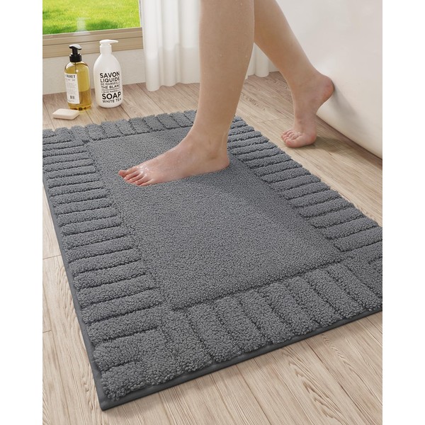 LUMI Bathroom Rugs Non-Slip Washable, Extra Soft Absorbent Bath Rug,