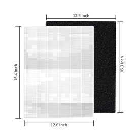 3 Pack 115115 Replacement Filter A Size 21 for Winix PlasmaWave Air Purifier C535 5300 5300-2 P300 6300, 6300-2,H13 True HEPA Filter with 3 Carbon Pre-Filters