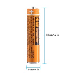 pingju NI-MH AAA Rechargeable Battery 1.2V 700mah 6-Pack HHR-4DPA AAA Batteries for Panasonic Cordless Phones, Remote Controls, Electronics