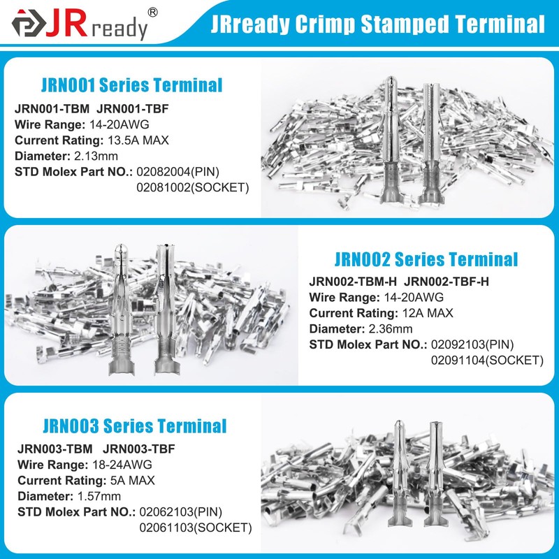 JRready ST6528 Terminal Removal Tool Pins Connector Kit Wire Crimp