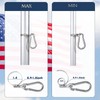 2-piece flagpole ring, stainless steel adjustable flagpole ring clamp anti