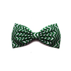 EmilyRose Couture Christmas Hair Bows (Alligator Clip, Metallic Green Chevron)