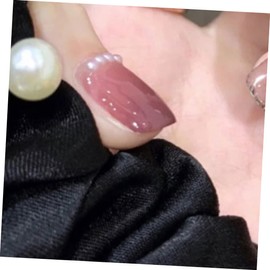 Baluue 24pcs Bow Wear Armor Fake Nails False Nails Manicure False Nail Press on Nails Medium Nails Press on Nails for Women Detachable Nails Plastic False Nail Tips Jelly Glue