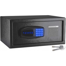 JOOSEN Hotel Safe Box,1 Cubic Feet Money Pistols Document Personal Screct Mini Small Safe Mounting On Floor Desk,Ditigal Electric Safety Box With Keypad Override Keys