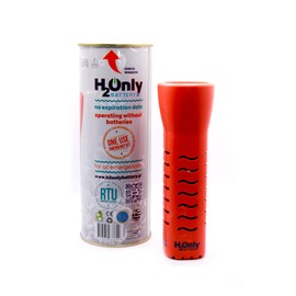 H2OnlyBattery Flashlight - No Batteries Needed - Water Powered (or Any Liquid)- No Expiration Date - Emergency Light - Last up to 1500 Hours - Water Capsule Included - Orange, FL-102/U