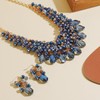 Bocar Crystal Necklace Set for Women Multi Layered Chunky Collar