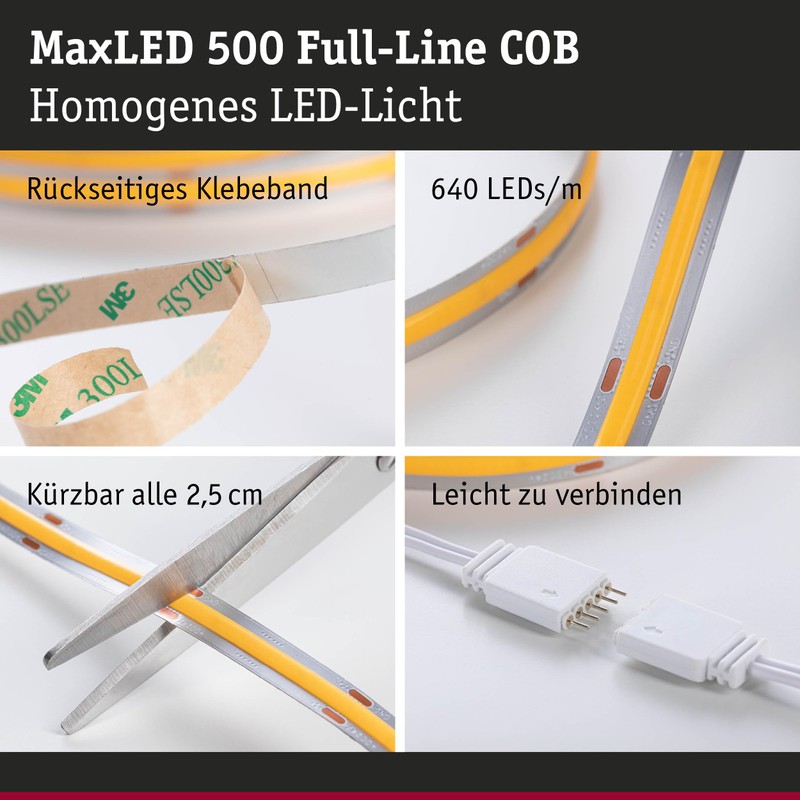 Paulmann 71111 MaxLED 500 LED Strip Full-Line COB 3 m