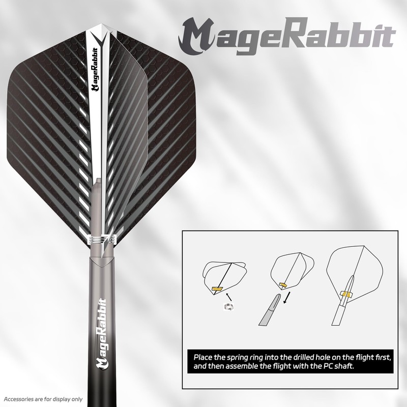 MageRabbit Dart Accessories kit, PC shafts, Flights, Flight Savers, Sharpener,