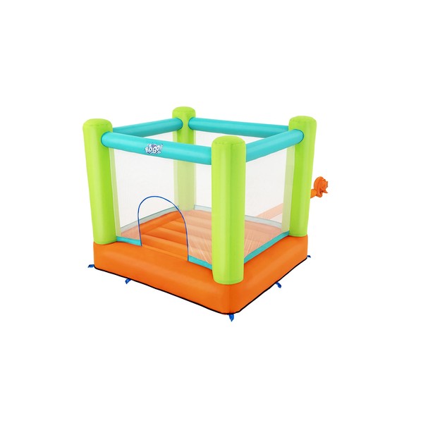 Bestway Jump And Soar Kids Inflatable Bounce House with Air Pump, Stakes, and Storage Bag for Indoor or Outdoor Use, Multicolor