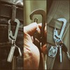 MecArmy EH3 EDC Keychain Carabiner, Crowbar/Allen Key/Bottle Opener (Titanium)