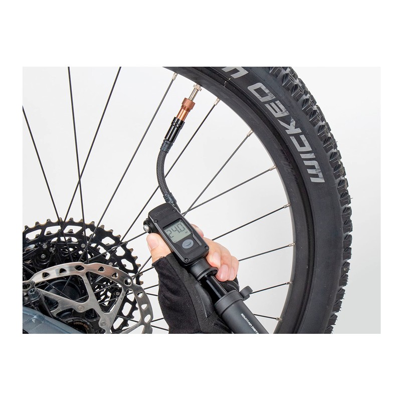 Topeak Mountain Digital 2Stage 15700114 Mini Pump with Innovative 2Stage