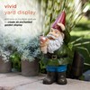 Alpine Corporation 12" Tall Outdoor Garden Gnome with Mushroom Yard