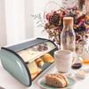 SOTECH Metal Bread Box with Roll Top Vintage Breadbox for
