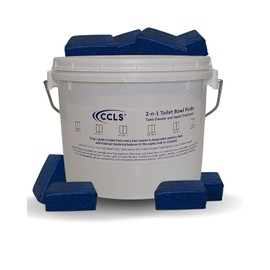 ccls 2-n-1 Blue Toilet Bowl Tablets, Tank Cleaner and Septic/Cess Pool Treatment all-in-one, (6 Month Supply)