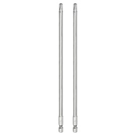 HARFINGTON 2pcs T30 Security Torx Bit 1/4" Hex Shank 8" Long S2 Steel Magnetic Tamper Resistant Star Bits Screwdriver Torx Head with Hole for Driver Drill Bits Remove Fastening Screws