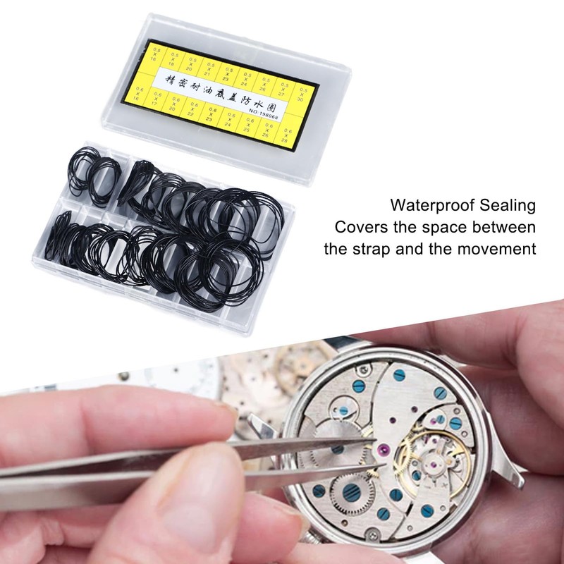 Watch Back Cover Sealing Ring Set 180 Pieces O Ring