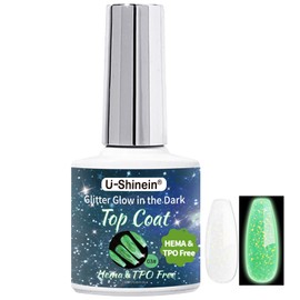 Glow In The Dark Gel Polish,Glitter Luminous Green Nail Gel Top