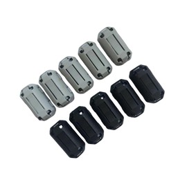 Inner 0.28inch(7mm) Electronics Filter Ferrite Core Chokes Bead Clamps Clips on Data or Power Supply Cables Black or Grey for Choice 10pcs/lot (Grey)