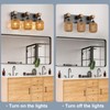 3 Light Bathroom Vanity Light Fixtures， Rustic Style Wood Bathroom