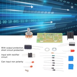 Stabilized Power Kit, Adjustable DC Stabilized Power DIY Kit Module Parts DC Input 5~35V AC Input 6~25V, Short with Protection