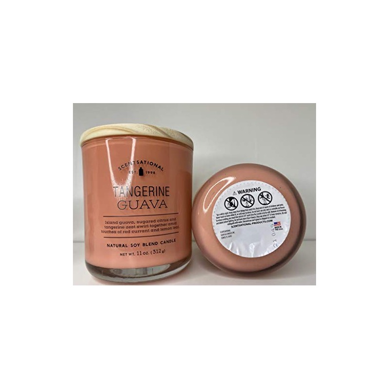 Scentsational Guava Natural Soy Blend Candle 110z | Hand Poured