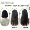 Runature Clip-In Real Hair Extensions, Black, 40 cm, Seamless Clip-In