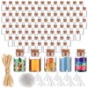 Bokon 100 Packs Mini Plastic Bottles with Corks Stoppers Eye