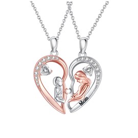 BYOSEKA Mother's Day Sunflower Necklace for Mom/Wife Women S925 Sterling Silver You Are My Sunshine Sunflower Jewelry Birthday Gift, White, 1, Silver, Cubic Zirconia