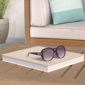 JM Classic Bifocal Reading Sunglasses for Women Vintage Reader Glasses Outdoor UV Protection Black +1.5