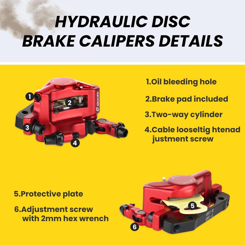 MTB Hydraulic Disc Brakes, HB-100 Hydraulic Disc Brake Caliper set