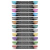 Idena 10856 Brush Marker with Double Tip, 12 Felt Tip