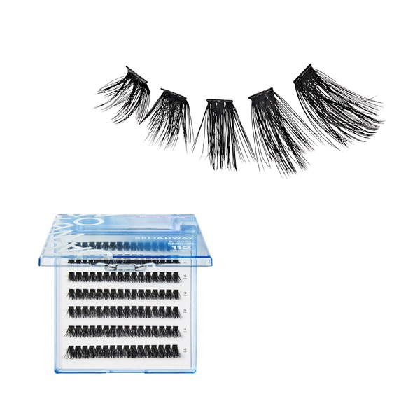 Broadway Lash Clusters, 9-16mm 112 pcs Assorted Volume False Eyelashes,