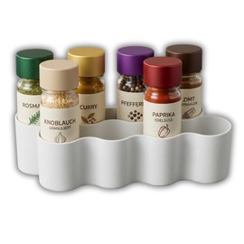 Spice Organiser Camper, Pack of 8 Spice Rack, Kitchen Organiser for Spice Jars, Spice Rack, Camping