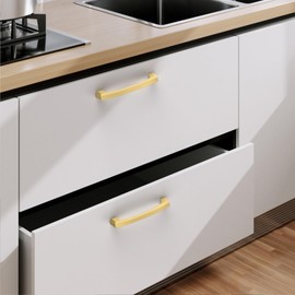 AOOTOCH 10 Pack Gold Cabinet Pulls 4 Inch Cabinet Handles Kitchen Cabinet Hardware Gold Kitchen Handles for Cabinets Gold Drawer Pulls Kitchen Pulls