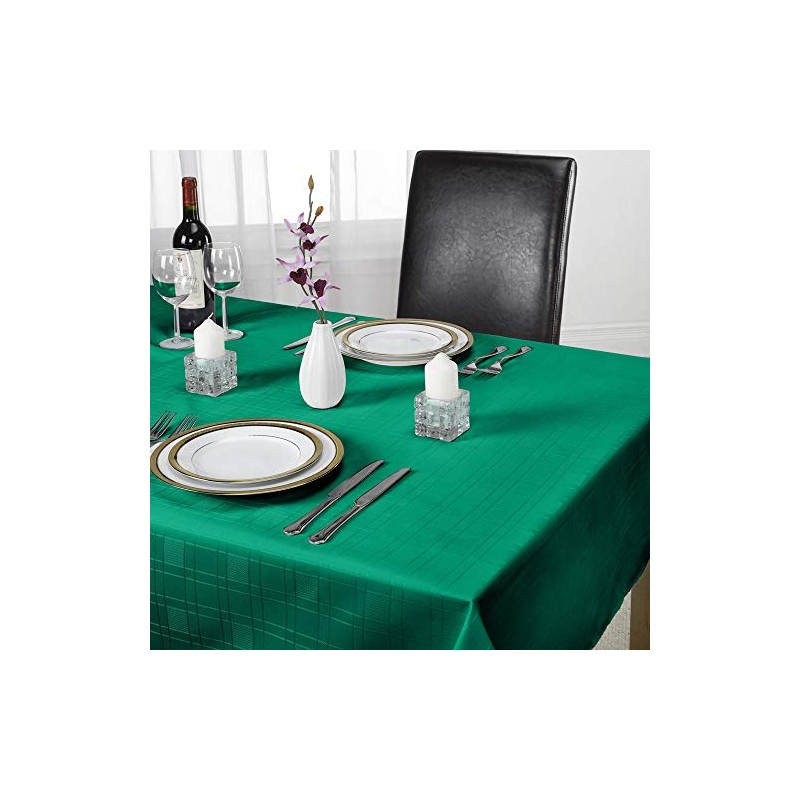 Emma Barclay Chequers - Jacquard Table Cloth in Forest Green